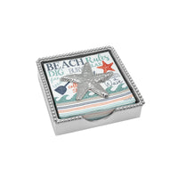 Boîte à serviettes en perles étoile de mer