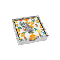 Tropical Pineapple Bamboo Napkin Box Set