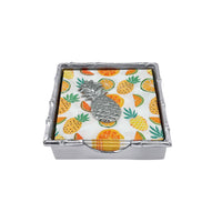 Tropical Pineapple Bamboo Napkin Box Set