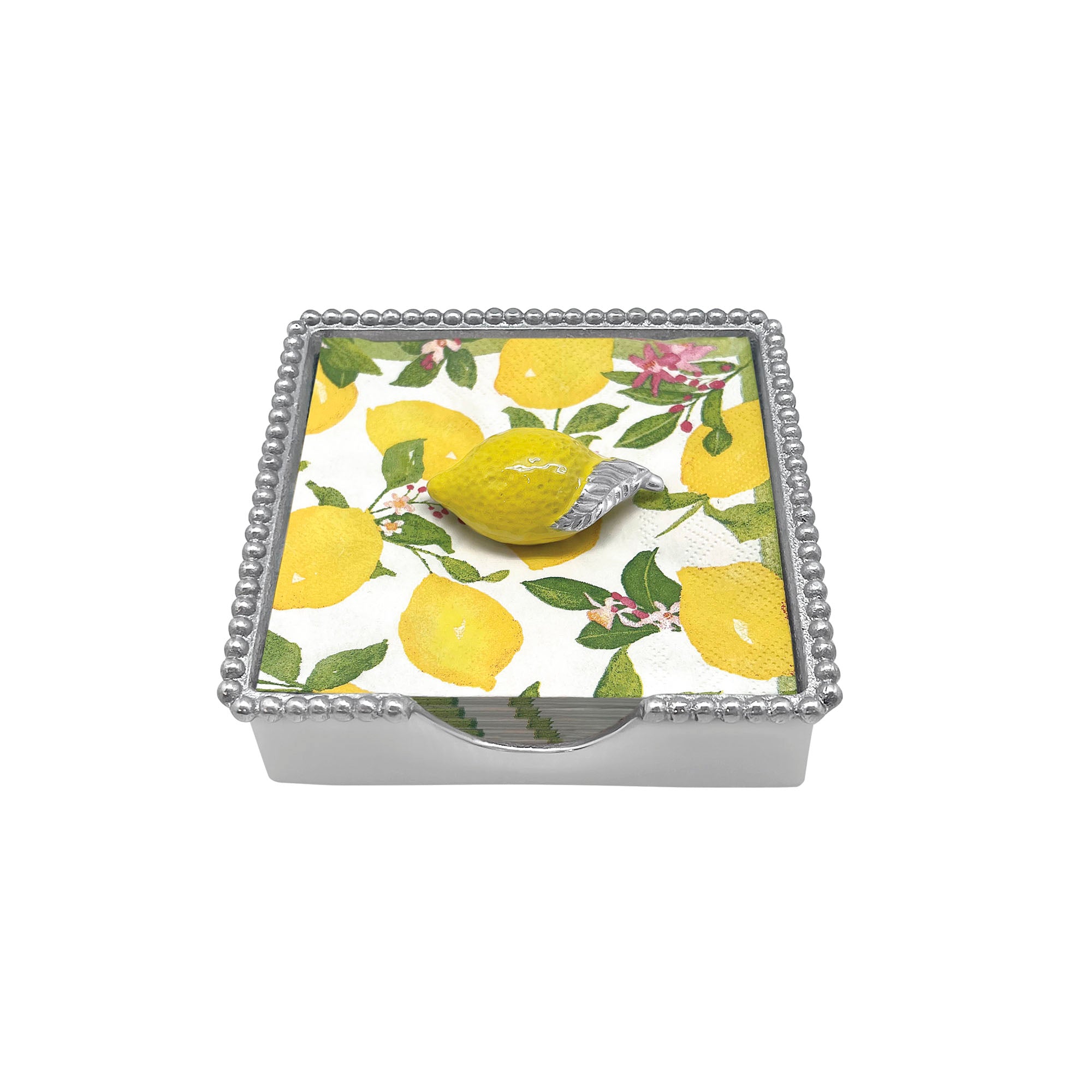 Lemon Beaded Napkin Box Set – Mariposa