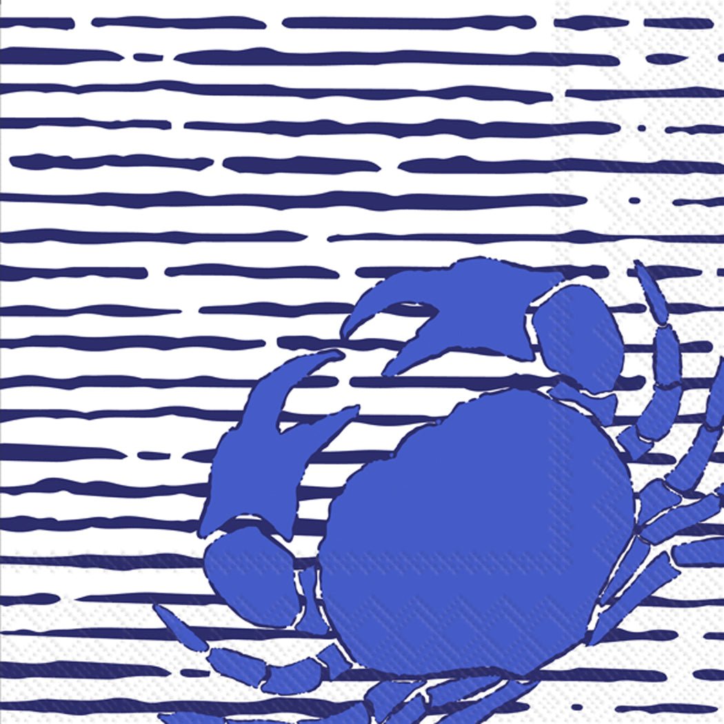 Waterline Crab Cocktail Napkin By Boston International- | Mariposa