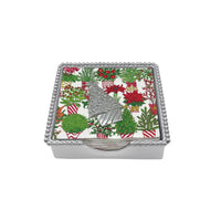 Topiary Christmas Tree Beaded Napkin Box Set