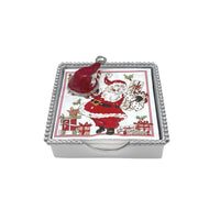 Red Santa Hat Beaded Napkin Box