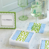 Knots And Spots White Scalloped Cocktail Napkin Box Set