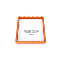 Orange Scallop Napkin Box with Insert