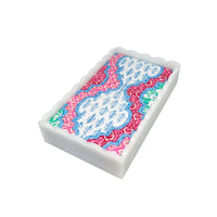 Provençal Cotton Pink White Scalloped Guest Towel Box Set