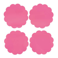 Pink Scallop Acrylic Coaster Set of 4 (3mm)