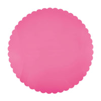 Pink Scalloped Acrylic 15" Placemat Set of 2