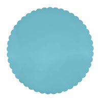 Teal Scalloped Acrylic 15" Placemat Set of 2