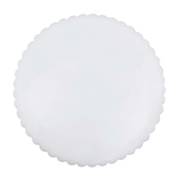 White Scalloped Acrylic 15" Placemat Set of 2