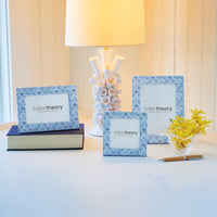 Double Sided Moroccan Tile Work and Periwinkle 4x4 Frame