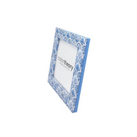 Double Sided Moroccan Tile Work and Periwinkle 4x4 Frame