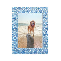 Double Sided Moroccan Tile Work and Periwinkle 5x7 Frame
