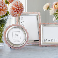 Pink Acrylic Scallop Round Frame