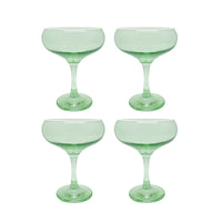 Fine Line Light Green with White Rim Coupe Set of 4