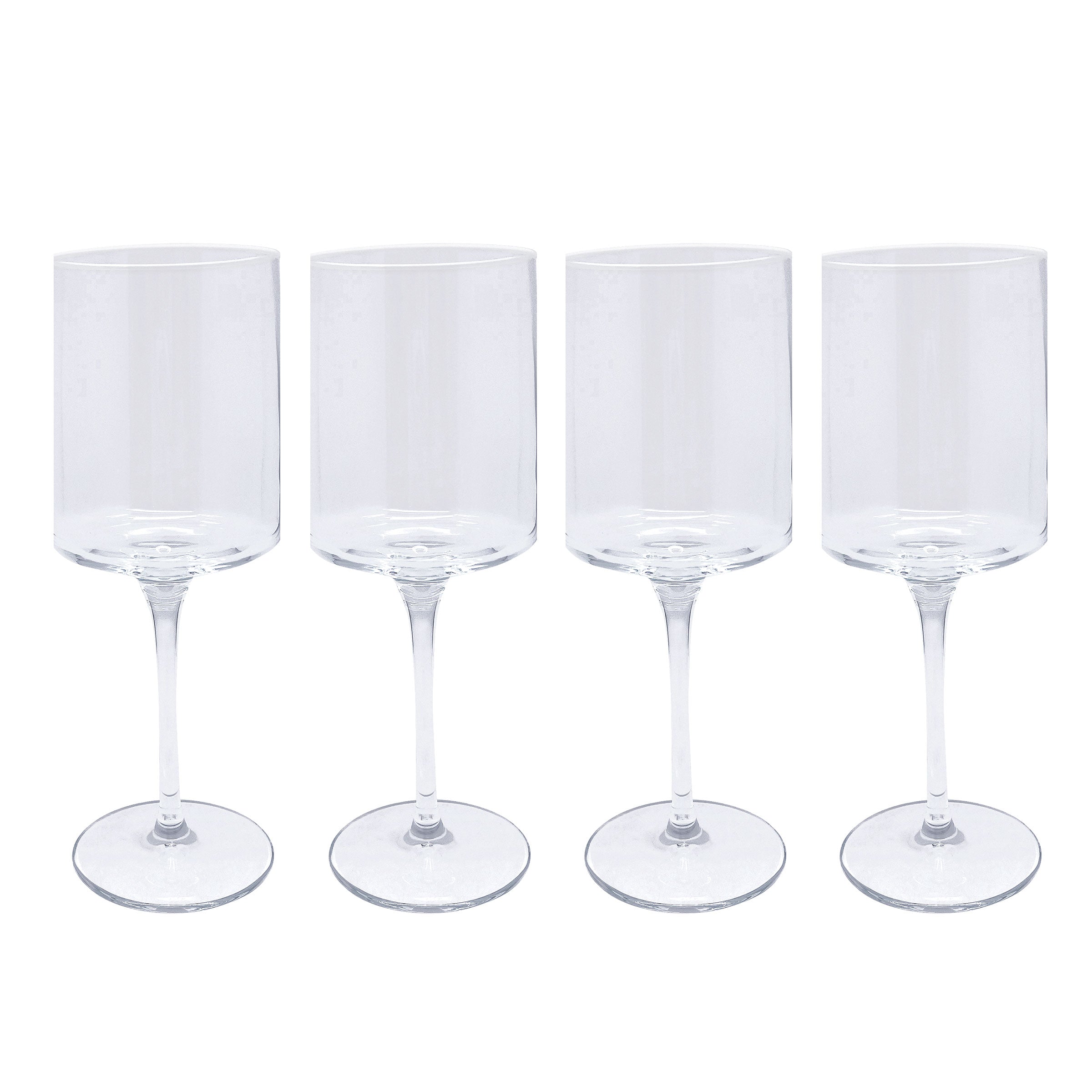 Fine Line Clear with White Rim Wine Glass Set of 4 | Mariposa