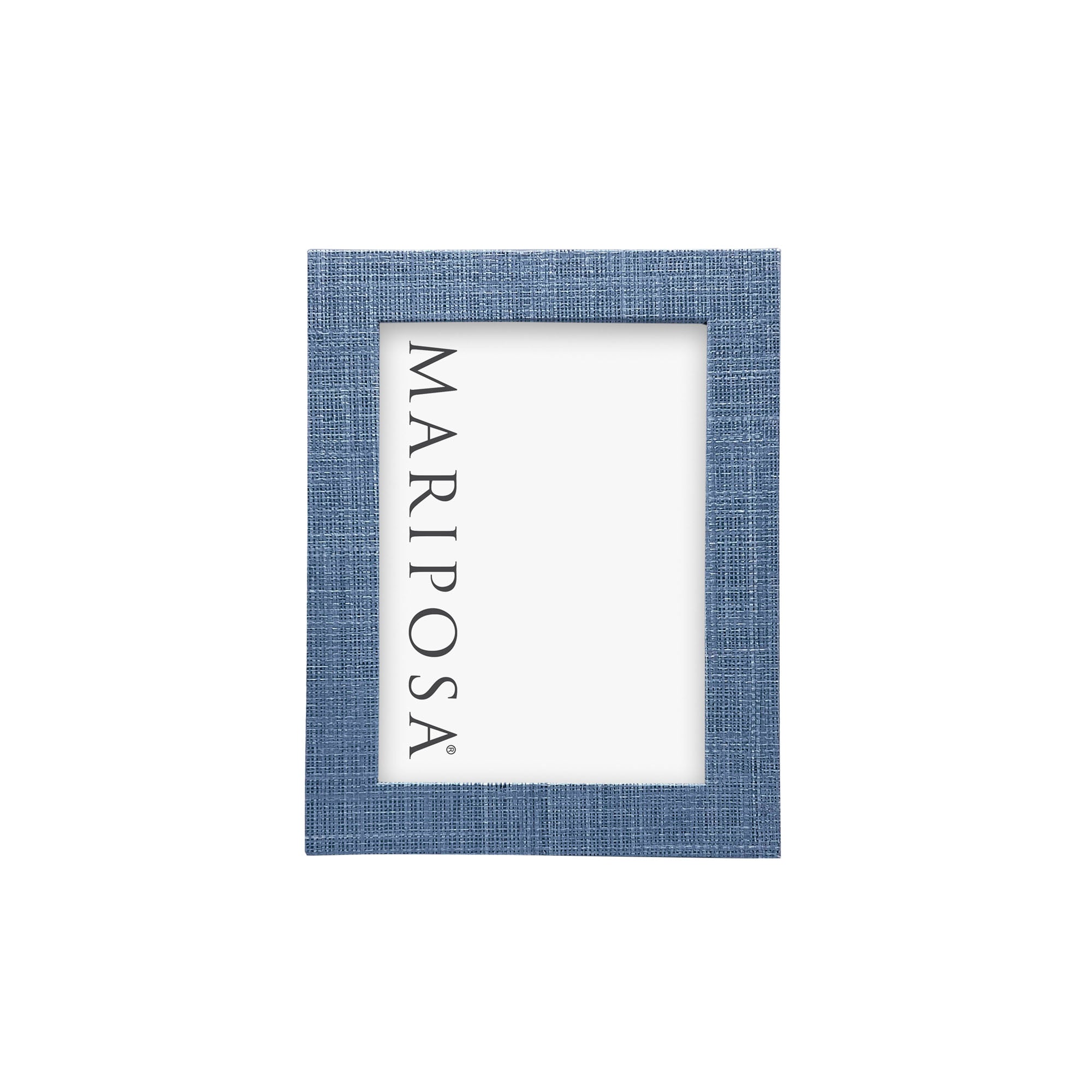 Heather Blue Faux Grasscloth 5x7 Frame – Mariposa