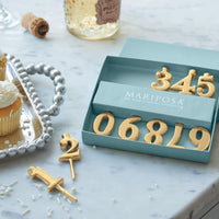 Gold Number Candle Holder - Number 8