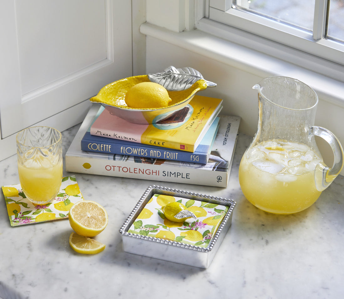 Poids de serviette jaune citron