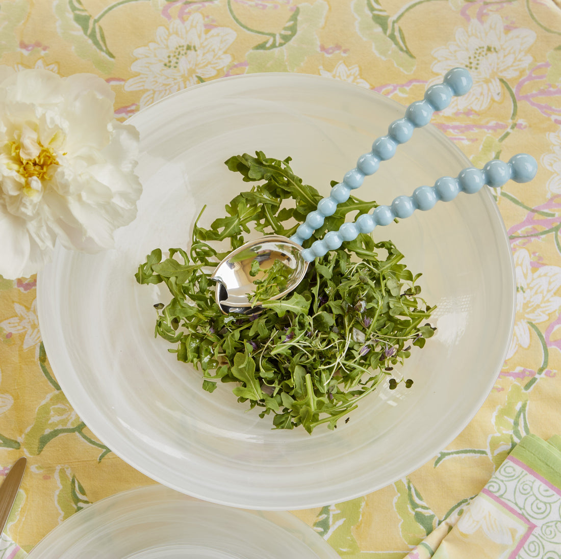Couverts à Salade Aqua Perlés