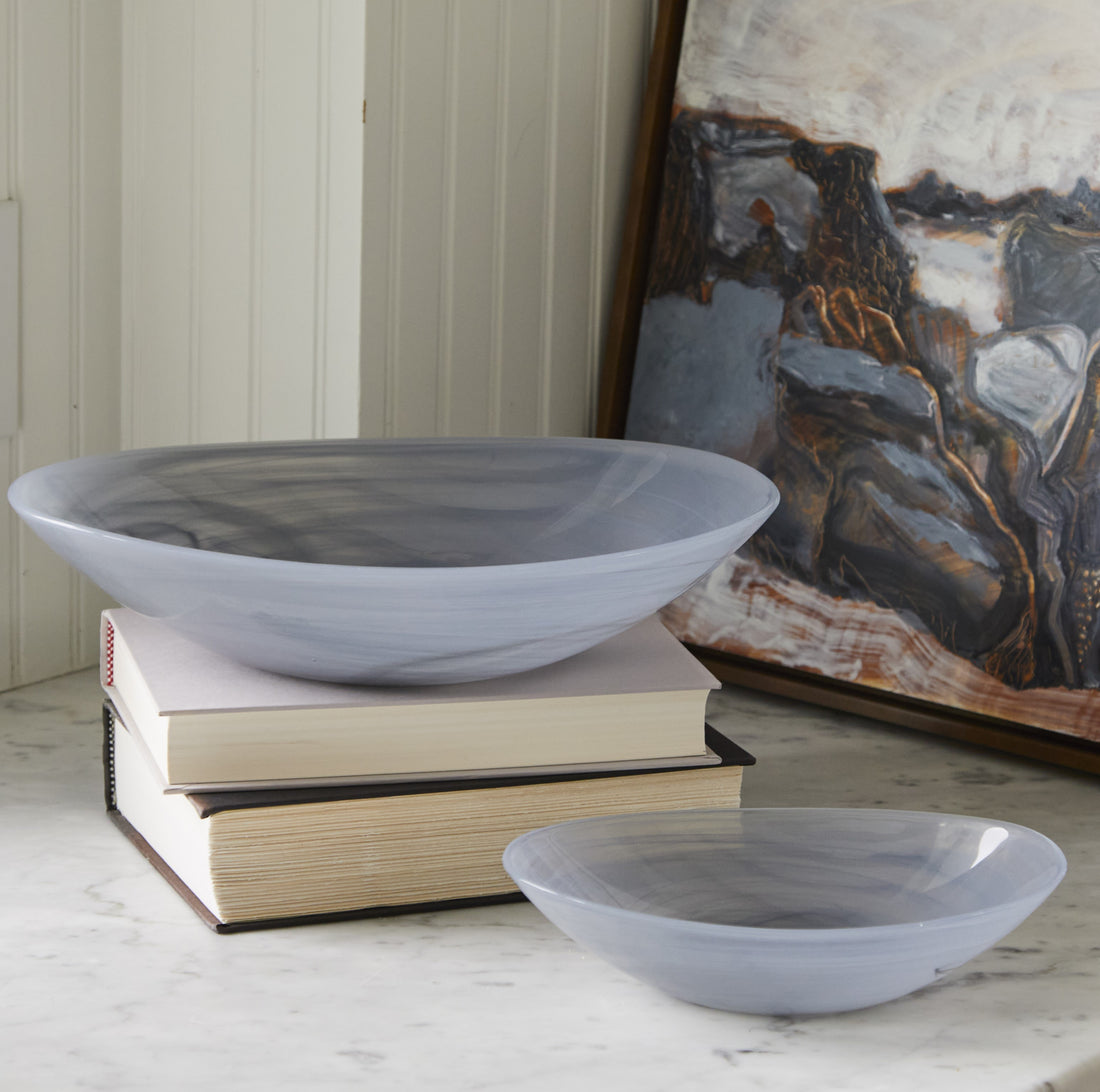 Alabaster Stone Large Oval Bowl