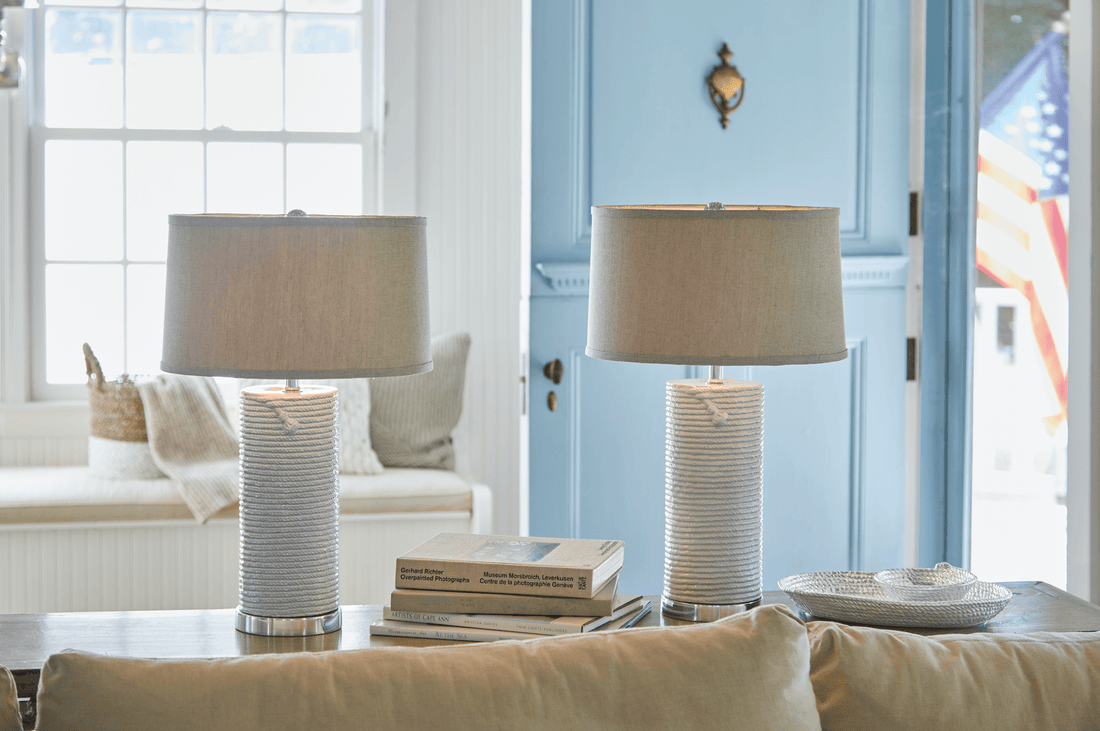 Ceramic Rope Table Lamp- | Mariposa