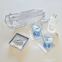 Double Runner Sled Beaded Napkin Box Set