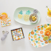 Tropical Pineapple Bamboo Napkin Box Set