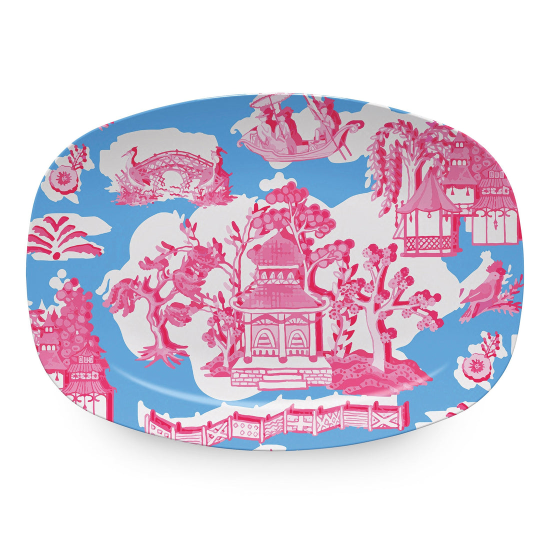 Chinoiserie Blue Platter- | Mariposa