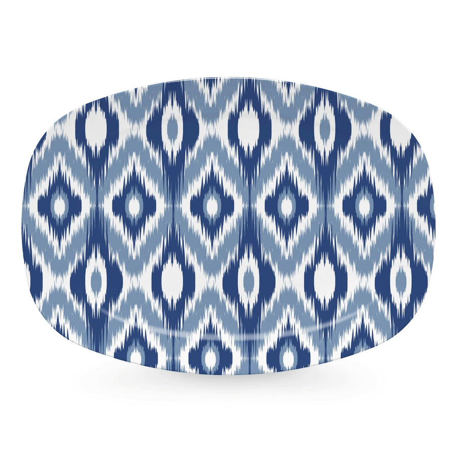 Blue Ikat Platter-trays | Mariposa