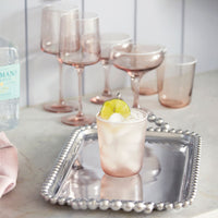 Quartz à lignes fines avec bord blanc, double verre à l'ancienne, ensemble de 4