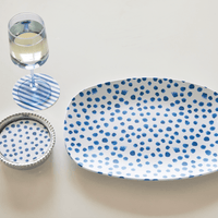 Blue Dotty Platter