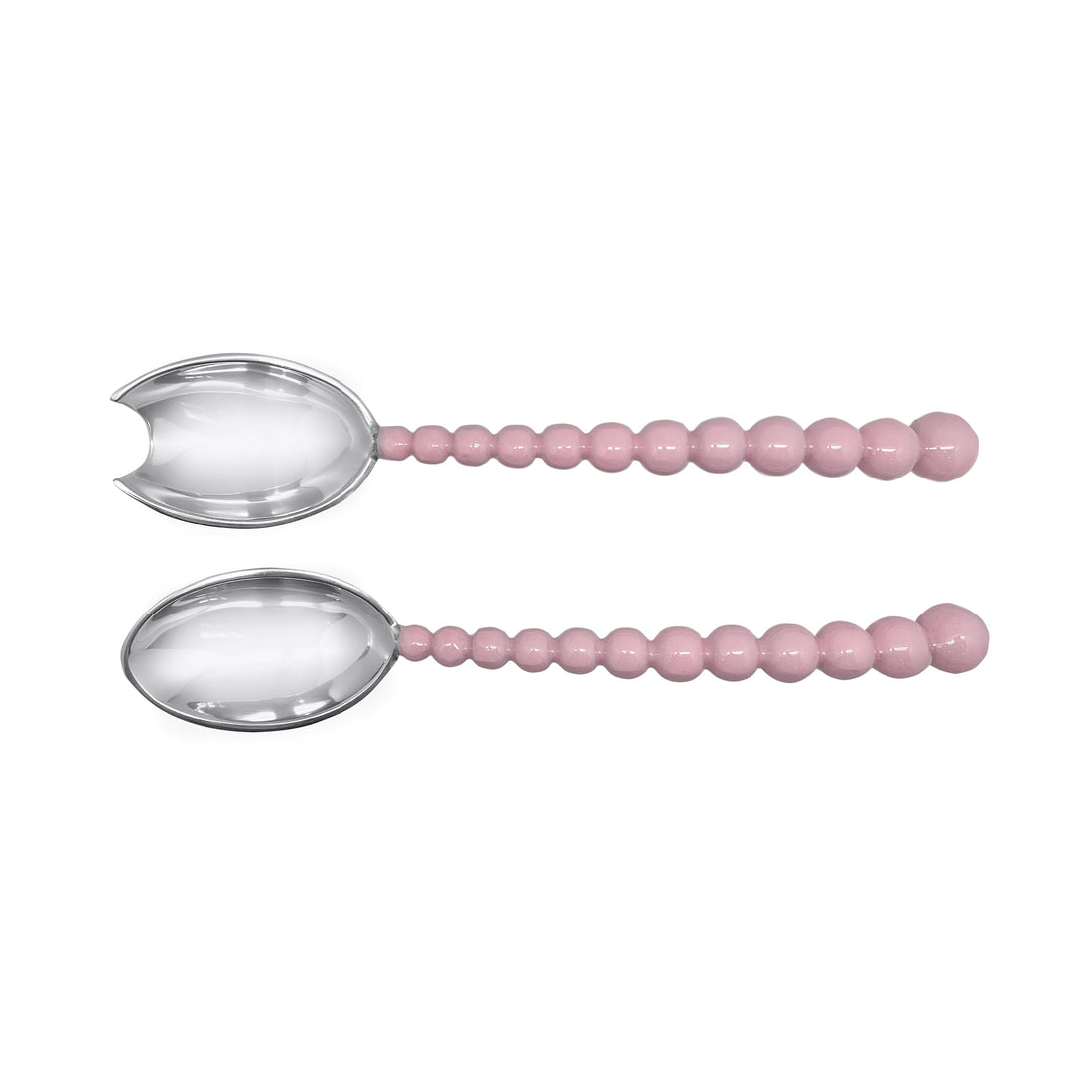 Couverts à salade rose nacré
