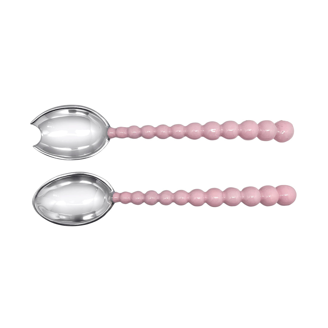Grands couverts à salade rose nacré