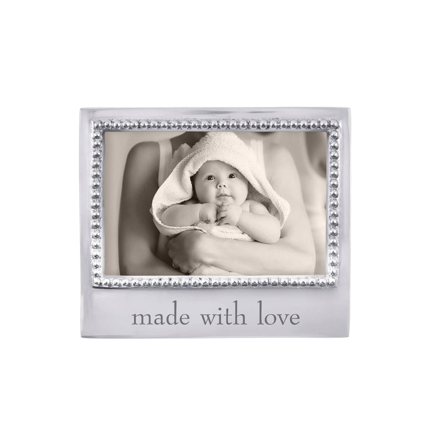 MADE WITH LOVE Beaded 4x6 Frame- | Mariposa