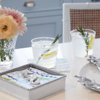 Appliqué White Suite of Double Old Fashion Glasses-Glassware | Mariposa