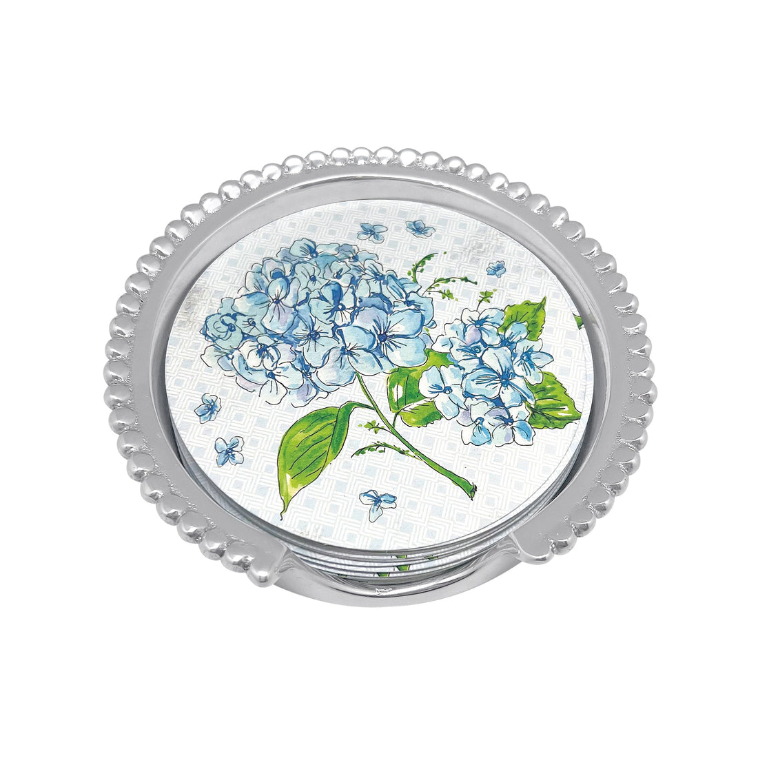 Ensemble de sous-verres perlés d’hortensia