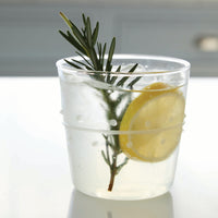 Appliqué White Suite of Double Old Fashion Glasses-Glassware | Mariposa