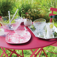 Appliqué White Suite of Double Old Fashion Glasses-Glassware | Mariposa