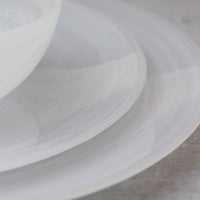 Alabaster White Charger Plate (Set of 4)-Plates | Mariposa