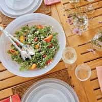 Alabaster White Serving Bowl-Bowls | Mariposa