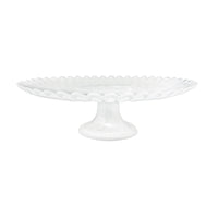 Grand présentoir à gâteaux festonné blanc albâtre