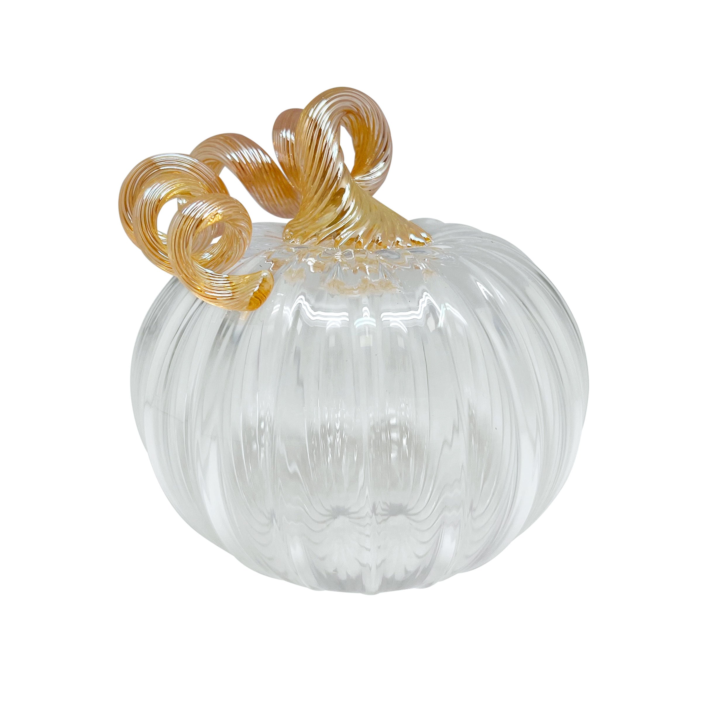 Clear Glass Medium Pumpkin | Mariposa