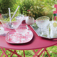 Appliqué White Suite of Double Old Fashion Glasses-Glassware | Mariposa