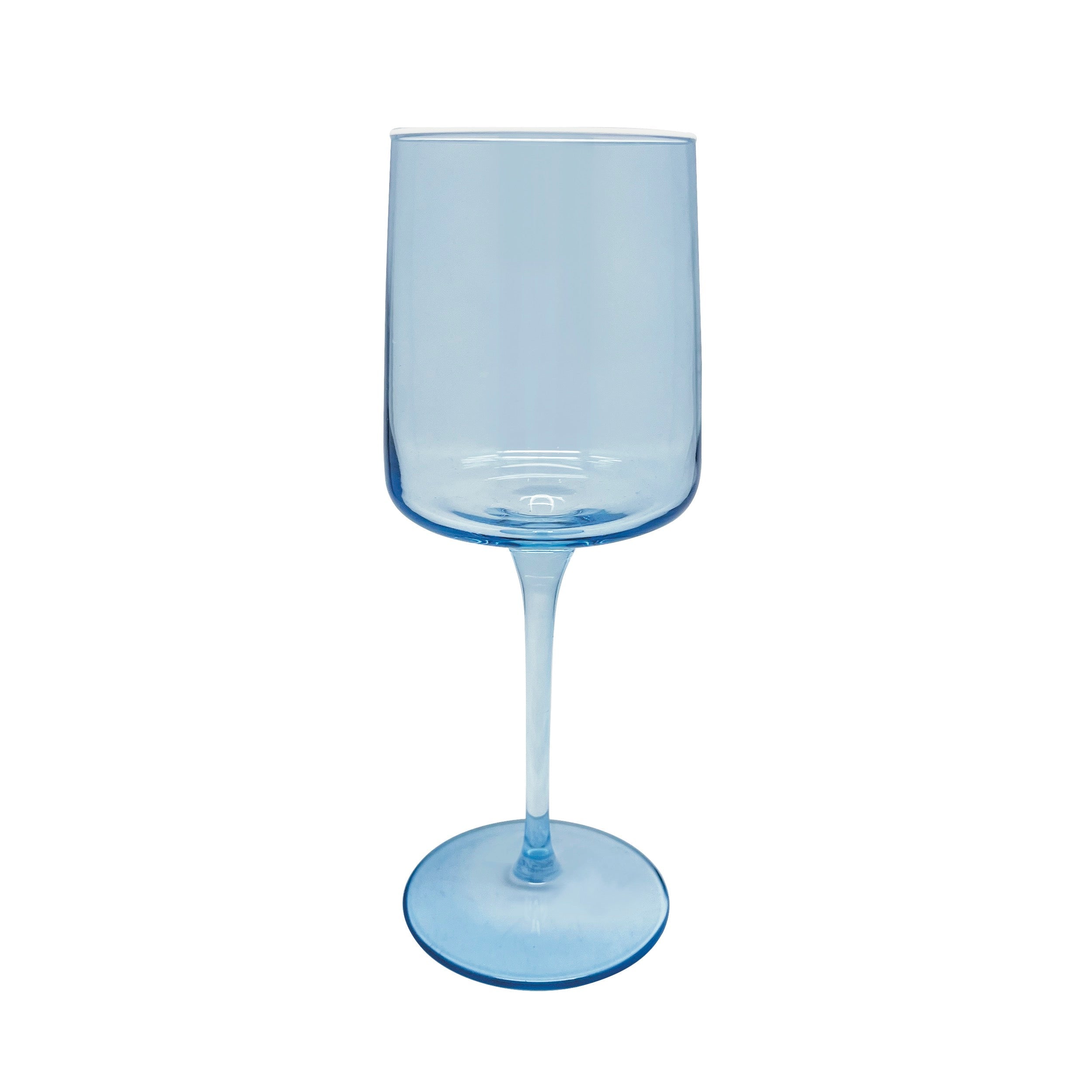 Fine Line Light Blue with White Rim Wine Glass Set of 4 | Mariposa