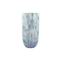 Sip Sip Rosa and Aqua Confetti Drinking Glass