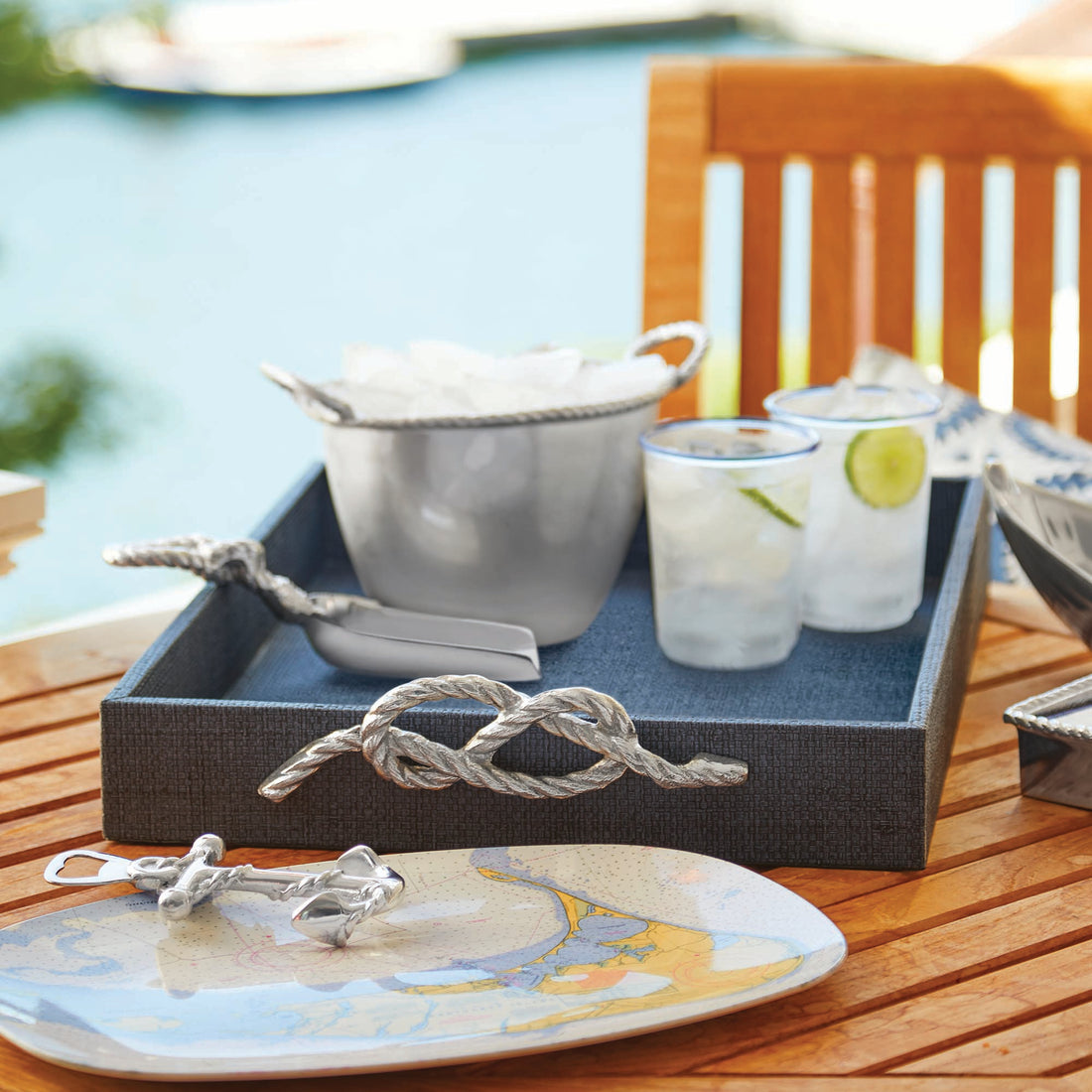 NANTUCKET Chart Platter- | Mariposa