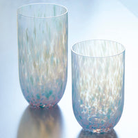 Sip Sip Rosa and Aqua Confetti Drinking Glass