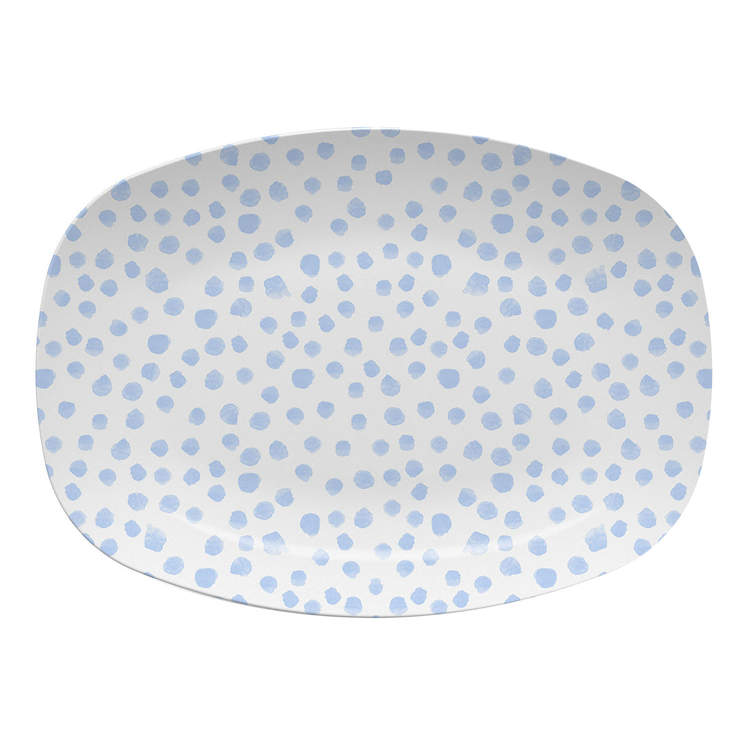 Plateau à pois bleu clair