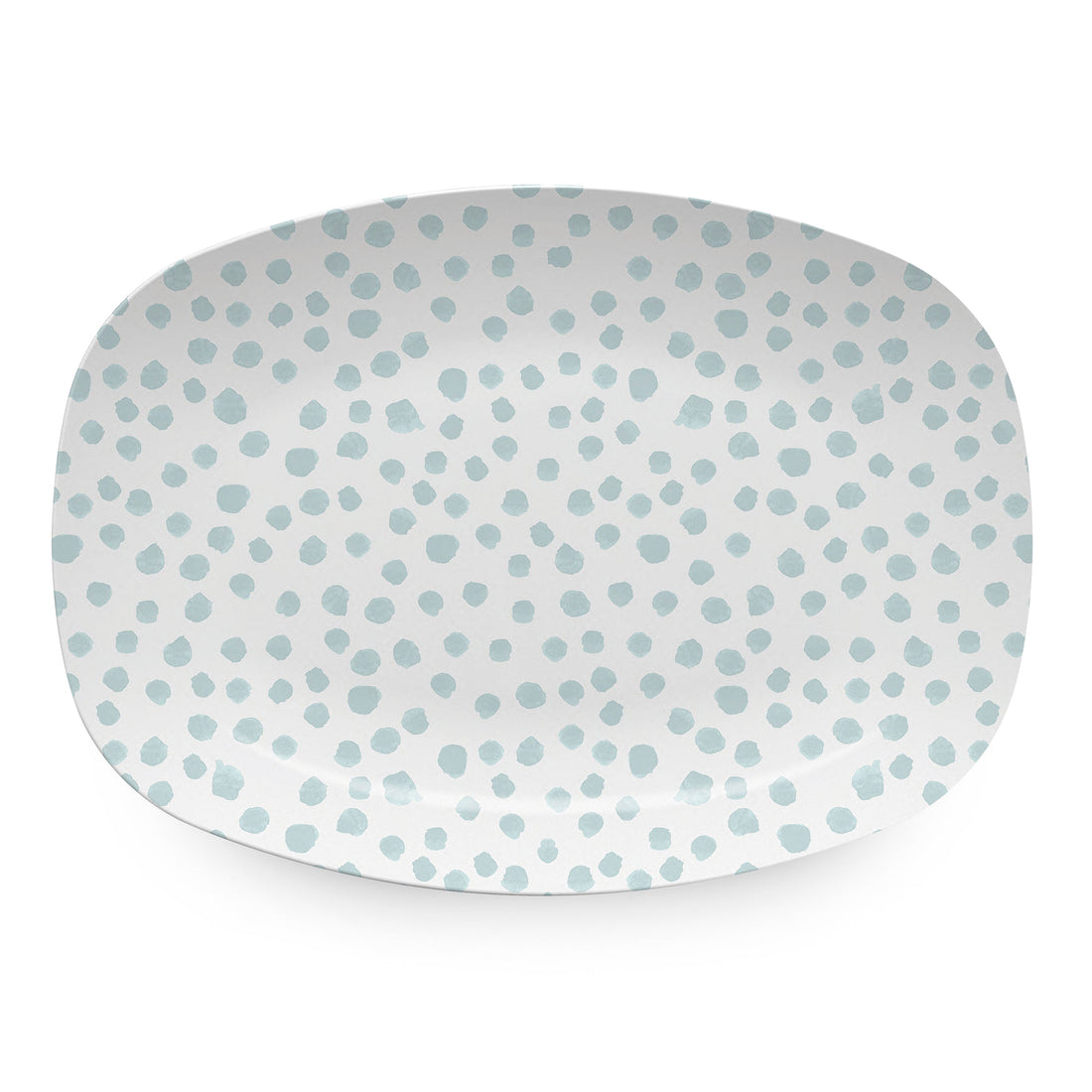 Teal Dotty Platter- | Mariposa